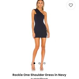 Superdown navy mini semi formal dress. Size xs. NWT. On revolve website